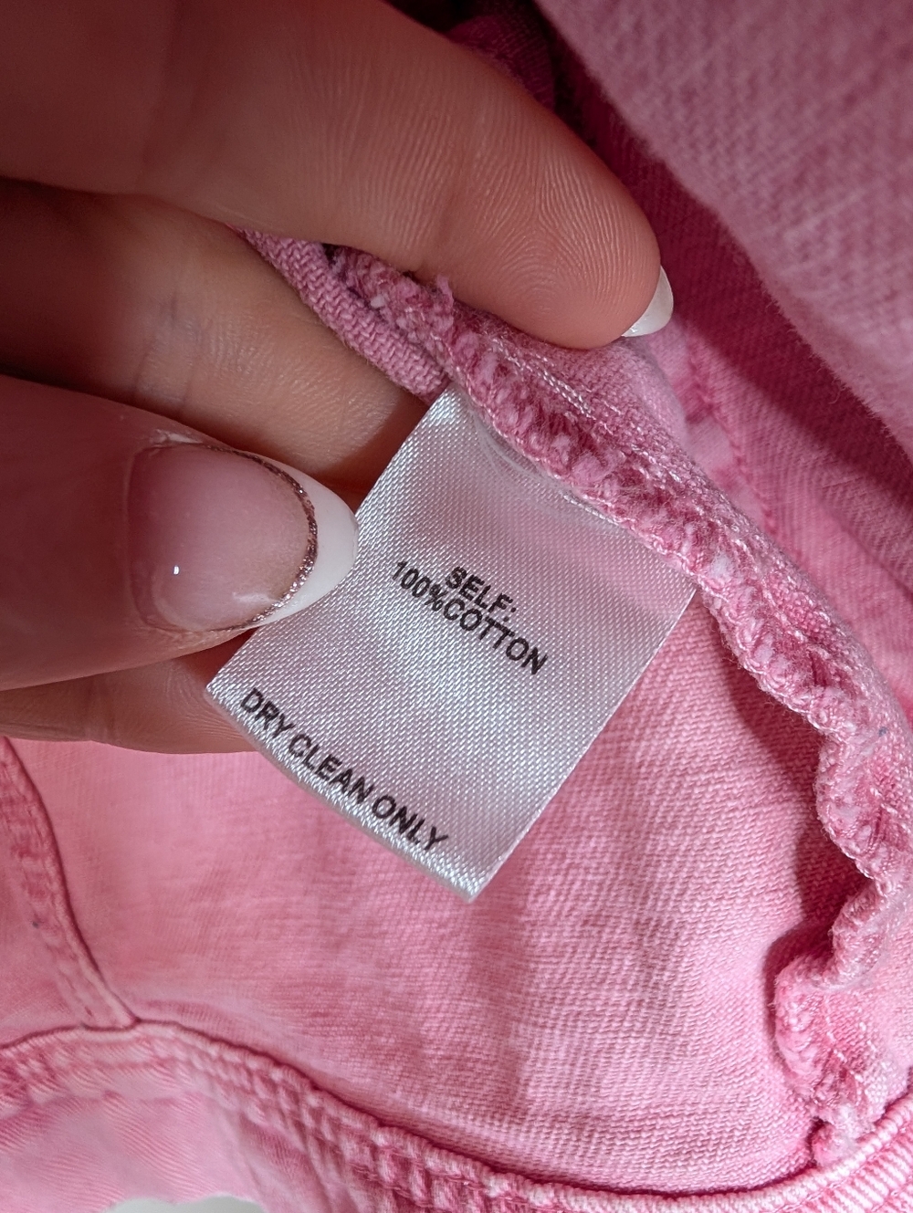 Veveret Pink Denim Jacket | Cropped Cotton Trucker Jacket Size M - Picture 4 of 6